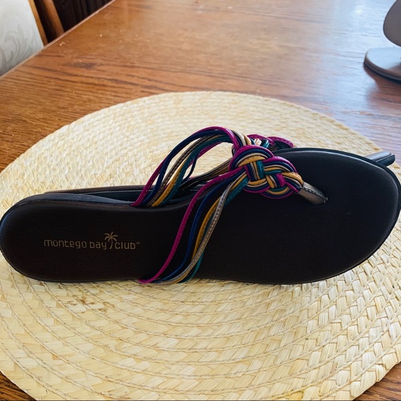 Montgomery Bay Club Thong Slip-on Sandals Size 8.5 - Picture 5 of 10